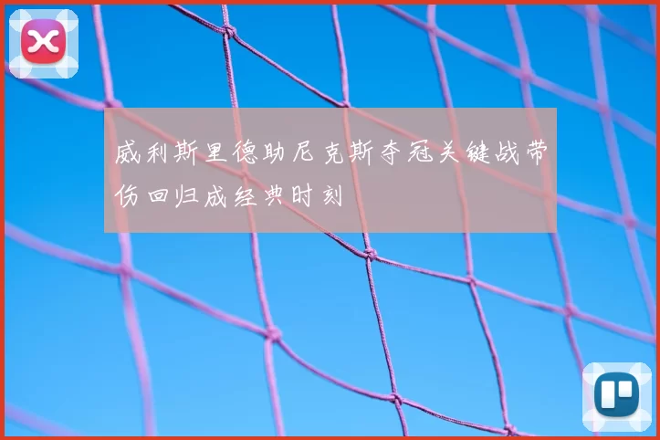 威利斯里德助尼克斯夺冠关键战带伤回归成经典时刻